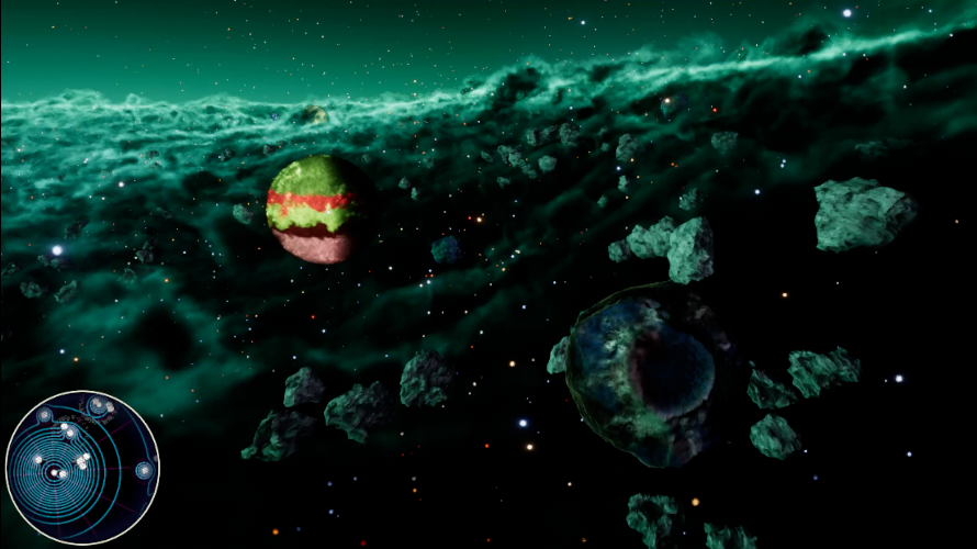 Aetheria concept art showing a settlement scene.